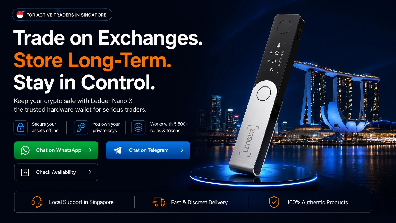 Ledger Nano X Singapore landing page hero