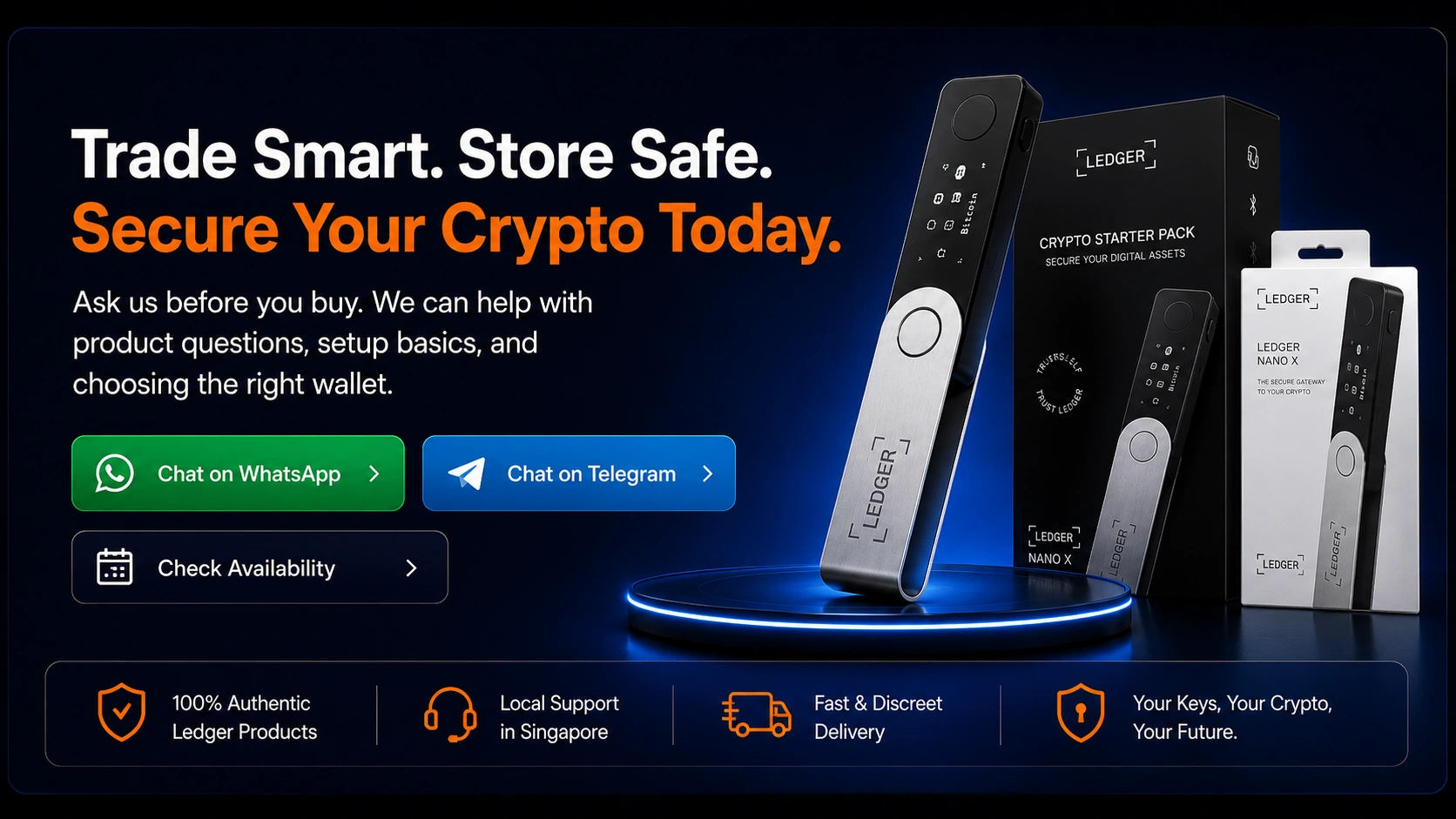 Trade on exchanges and store long term with Ledger Nano X