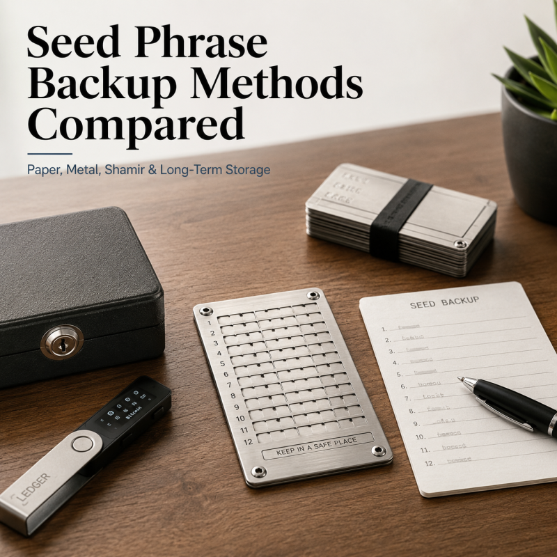 Seed phrase backup methods compared including paper metal and long term storage