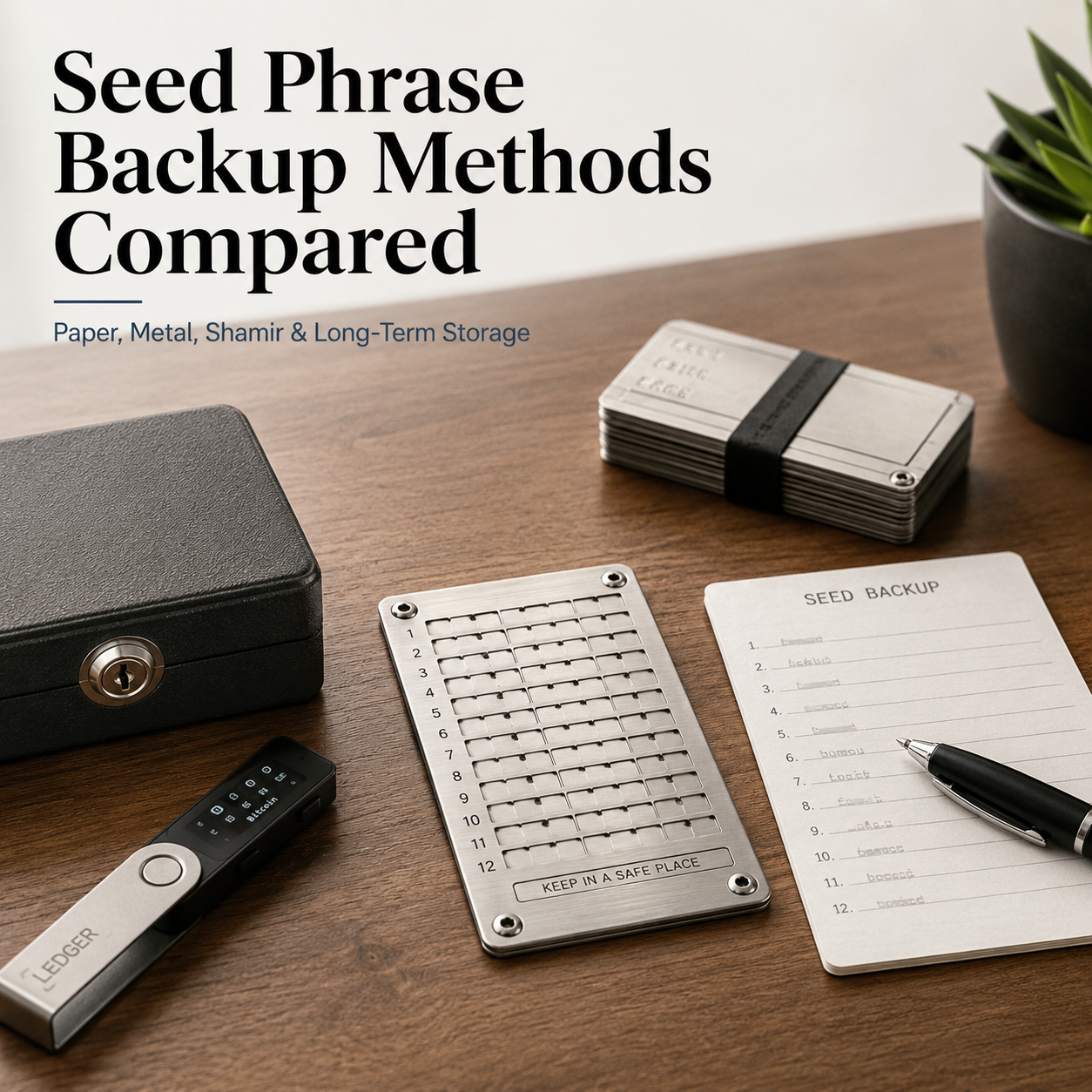 Seed phrase backup methods compared including paper metal and long term storage