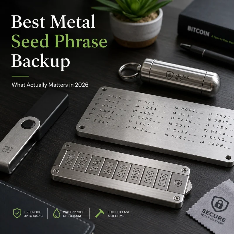 Best metal seed phrase backup 2026 with waterproof stainless steel Bitcoin wallet storage