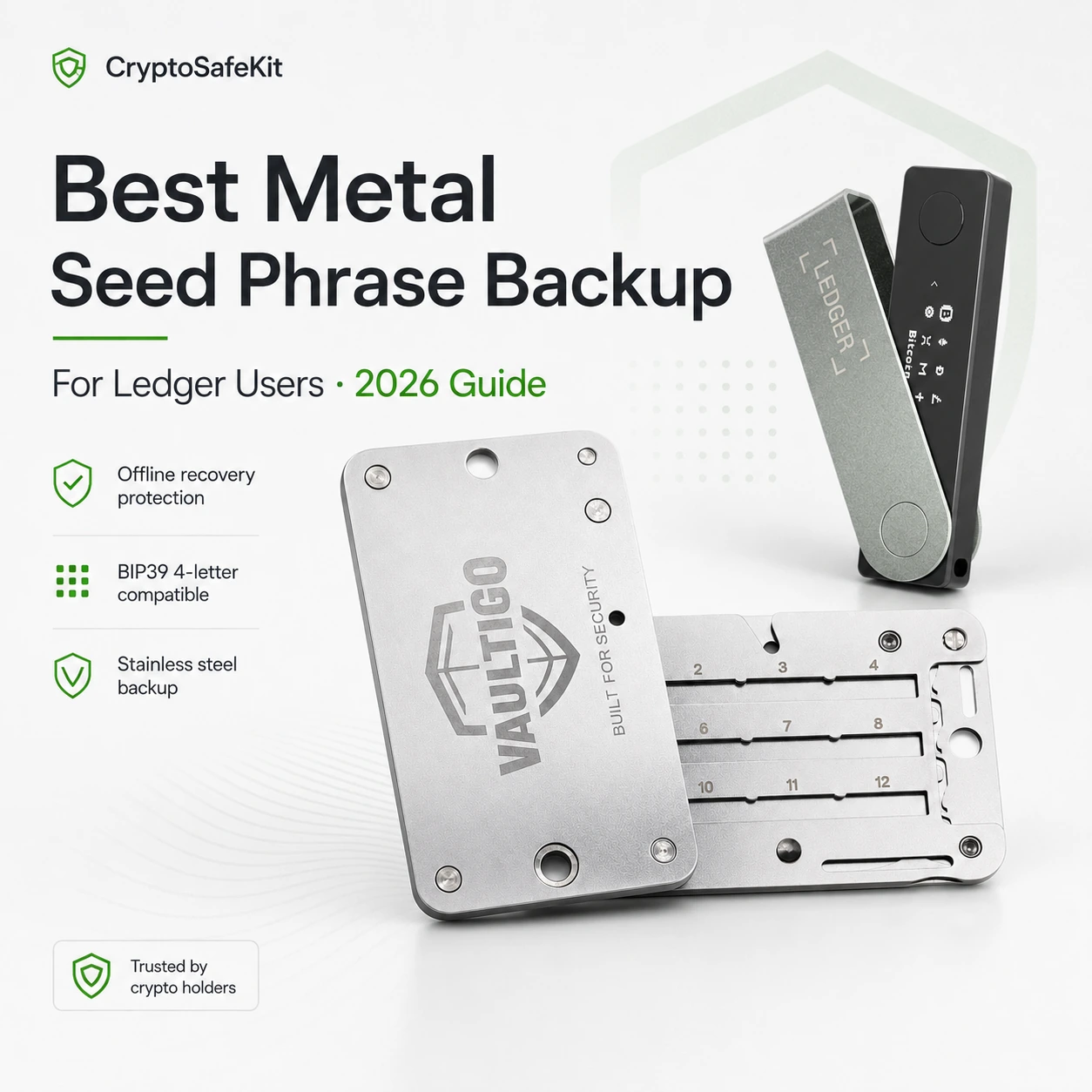 Best metal seed phrase backup for Ledger users in 2026 with stainless steel BIP39 backup