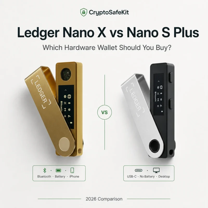 Ledger Nano X vs Nano S Plus 2026 hardware wallet comparison