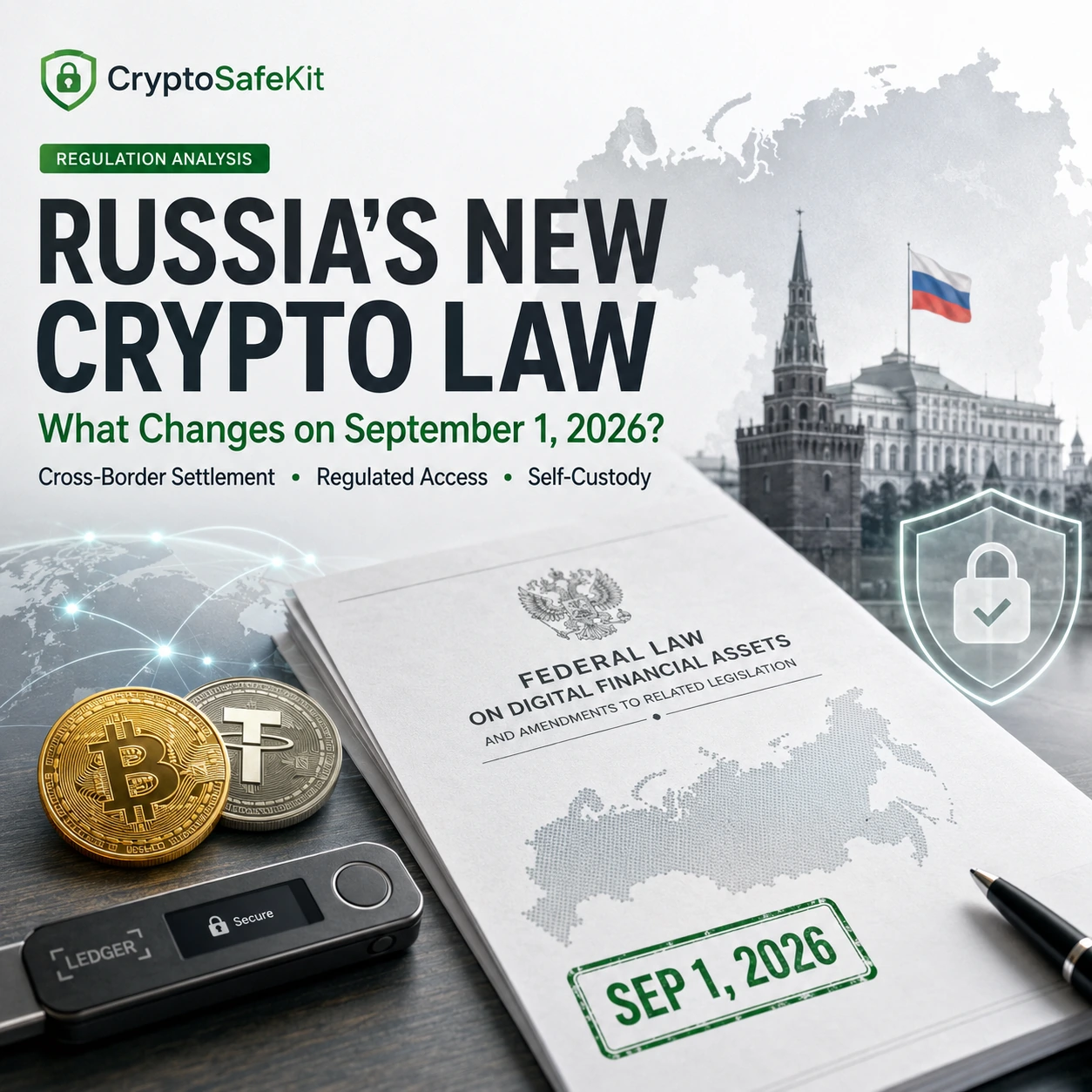Russia crypto law September 1 2026 regulation analysis and self-custody security