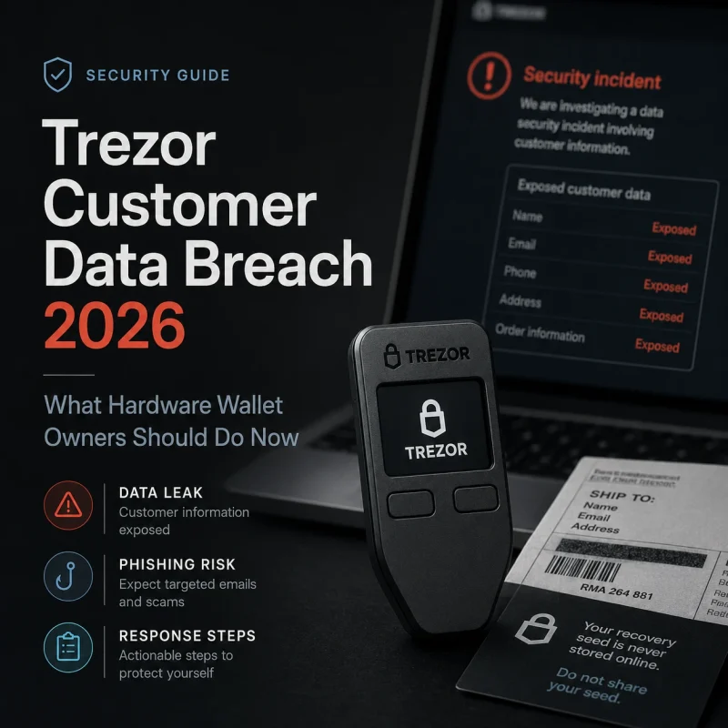 Trezor customer data breach 2026 security guide for hardware wallet owners