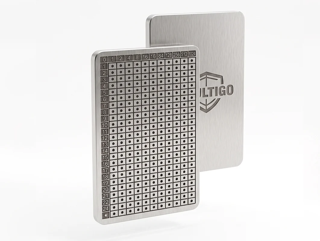VAULTIGO metal seed phrase backup